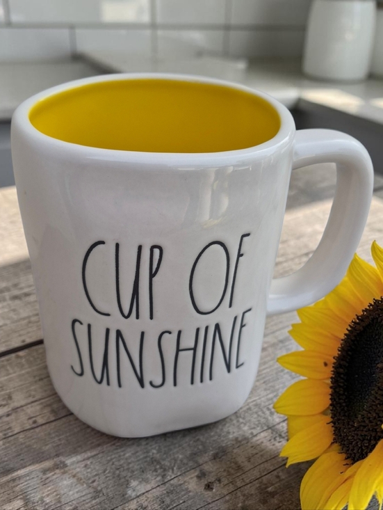 Rae Dunn Other - Rae Dunn ' CUP OF SUNSHINE' Ceramic Mug with Yellow Interior